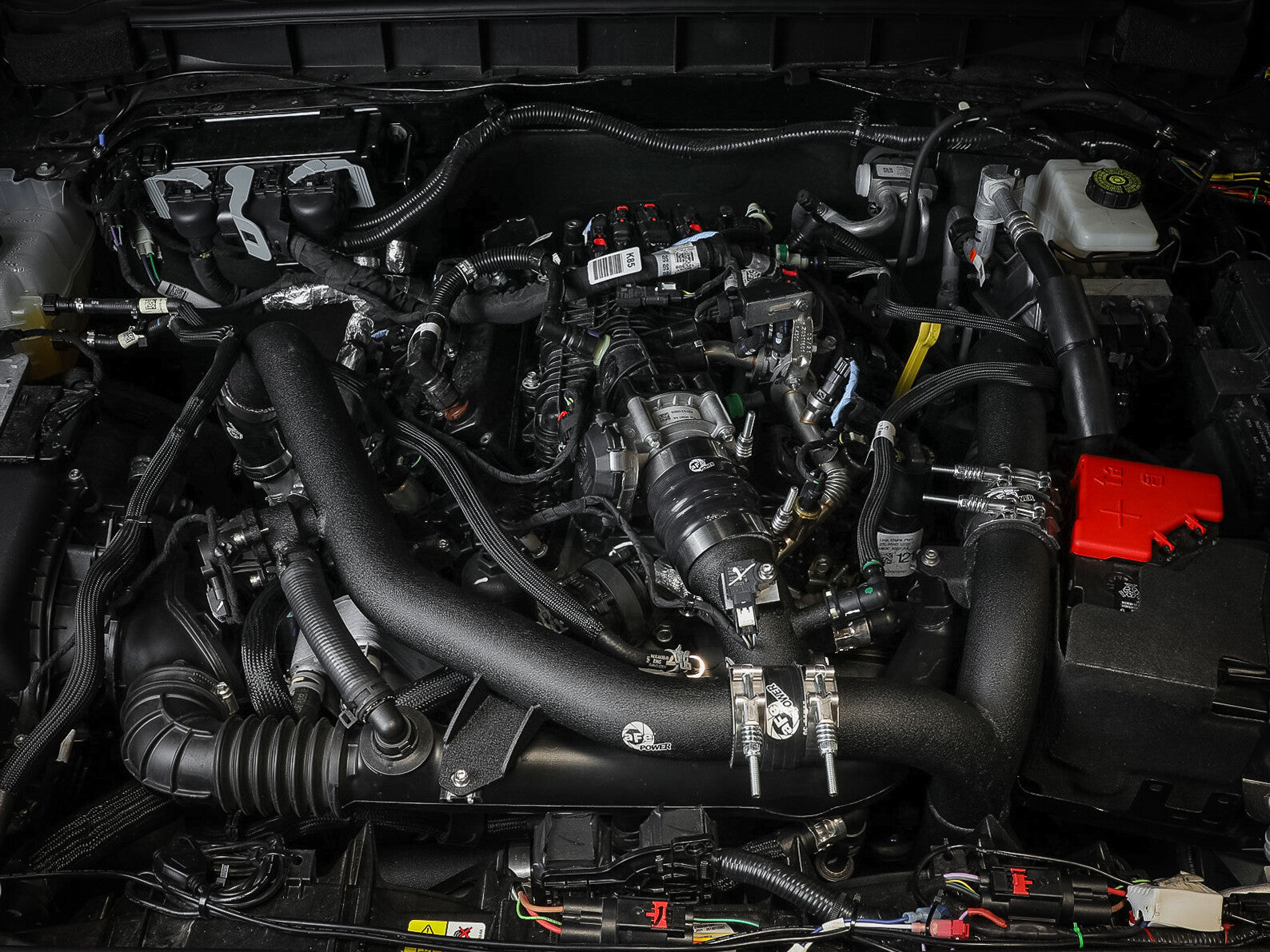 BladeRunner 2-1/4 Inch & 2-1/2 Inch Aluminum Hot Charge Pipe Black Ford Bronco 21-26 V6-2.7L (tt) aFe Power