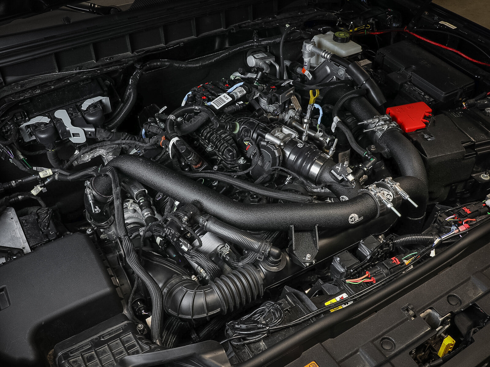 BladeRunner 2-3/4 Inch Aluminum Cold Charge Pipe Black Ford Bronco 21-26 V6-2.7L (tt) aFe Power