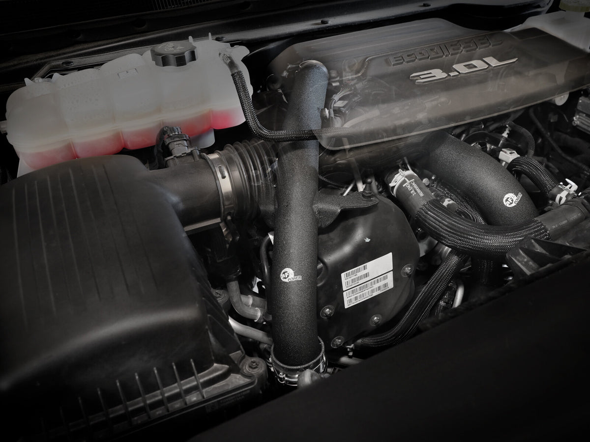 BladeRunner 2-1/2 Inch & 3 Inch Aluminum Hot Charge Pipe Black Ram 1500 20-22 V6-3.0L (td) aFe Power