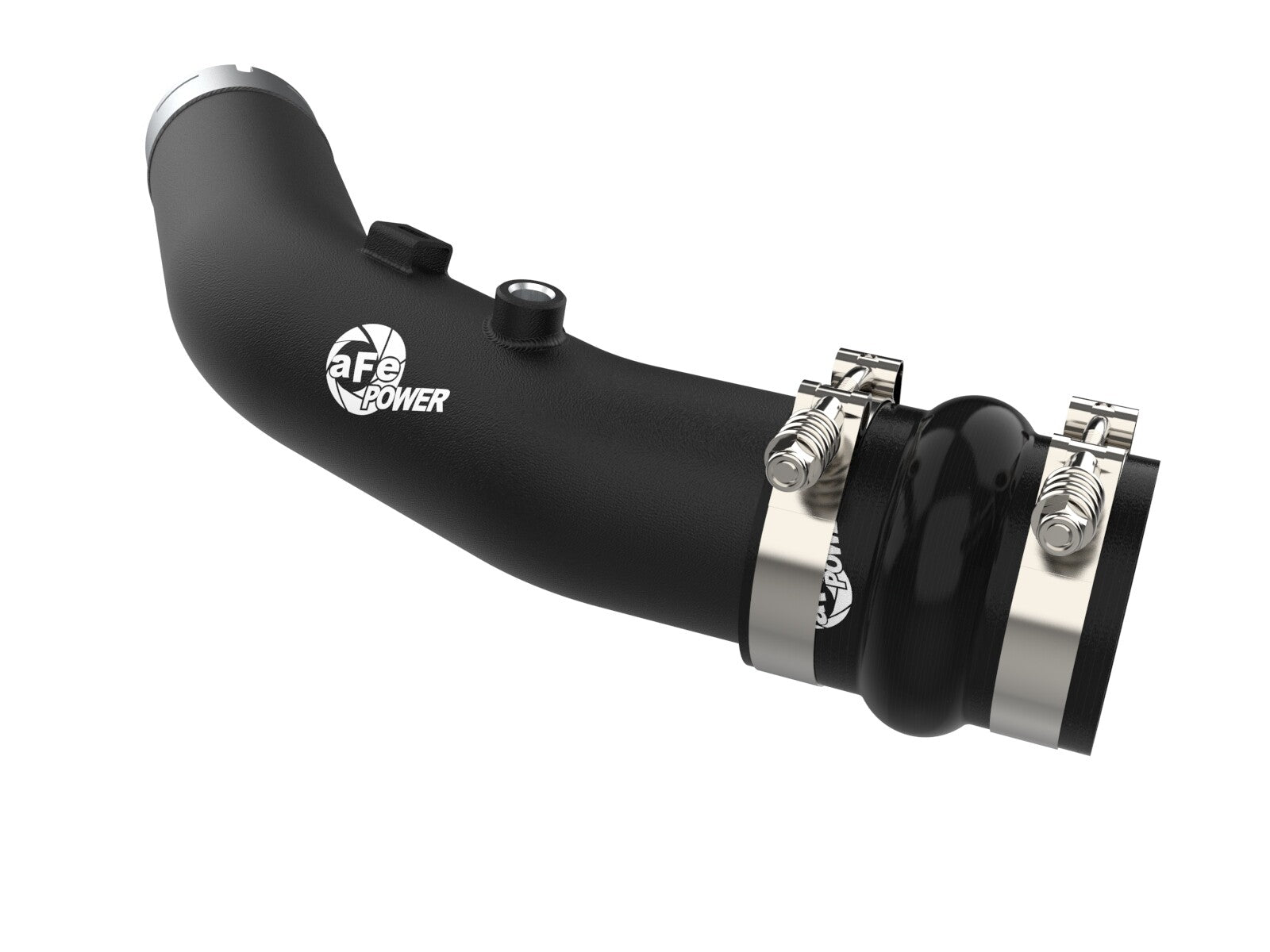 BladeRunner 3 Inch Aluminum Hot Charge Pipe Black Ford Diesel Trucks 23-26 V8-6.7L (td) High Output aFe Power