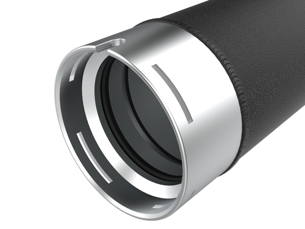 BladeRunner 3 Inch Aluminum Hot Charge Pipe Black Ford Diesel Trucks 23-26 V8-6.7L (td) High Output aFe Power
