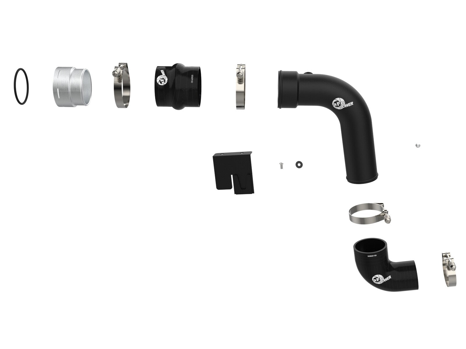BladeRunner 3 Inch Aluminum Cold Charge Pipe Black Ford Diesel Trucks 23-26 V8-6.7L (td) aFe Power