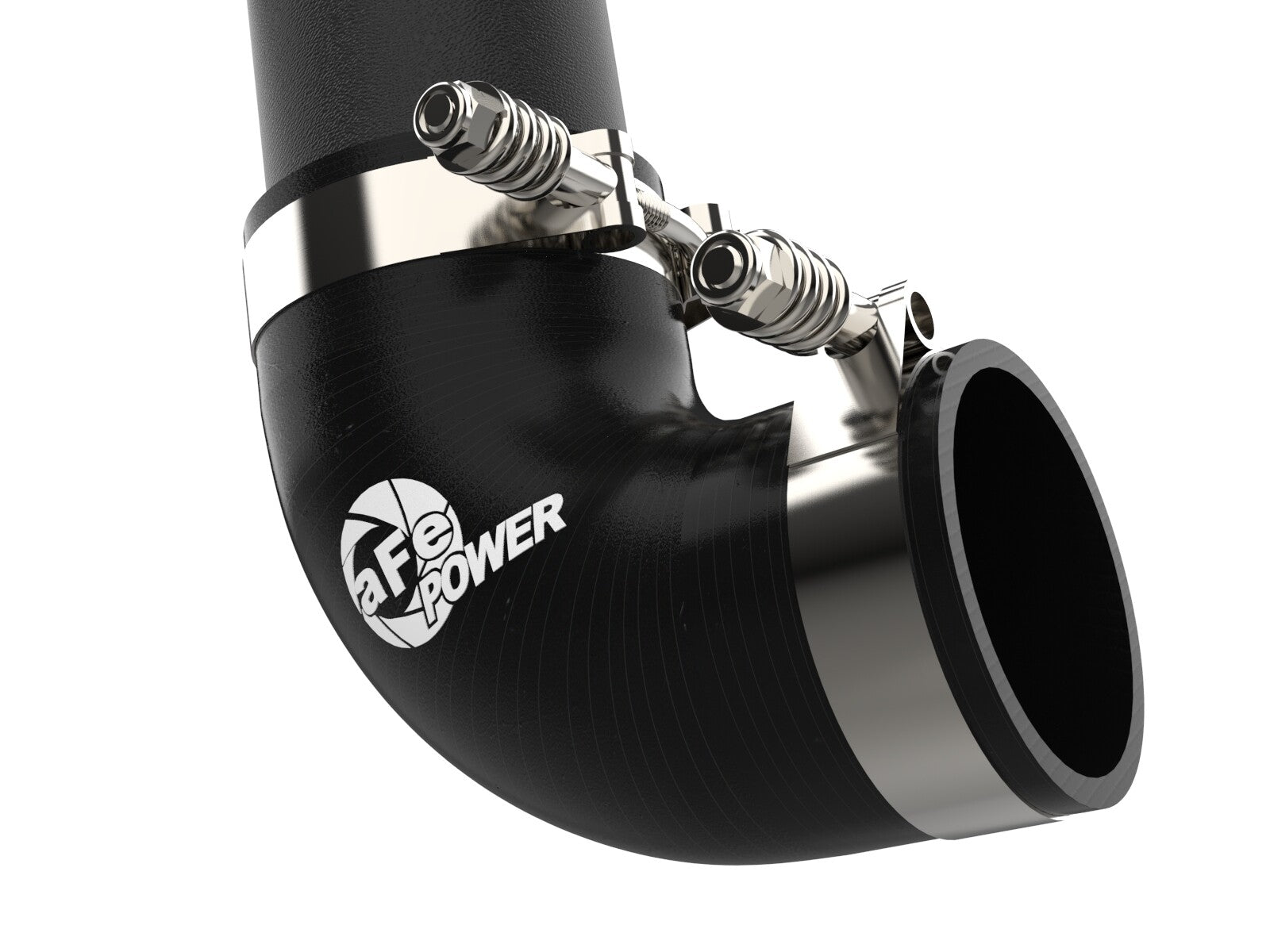 BladeRunner 3 Inch Aluminum Cold Charge Pipe Black Ford Diesel Trucks 23-26 V8-6.7L (td) aFe Power