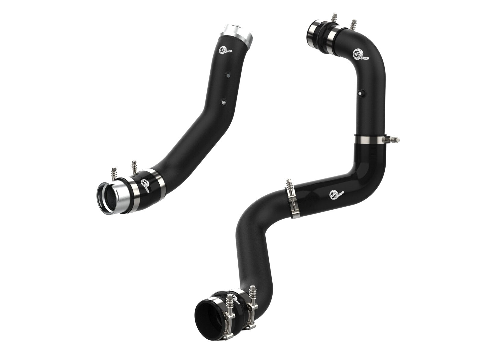BladeRunner Aluminum Hot and Cold Charge Pipe Kit Black GM Diesel Trucks 24-26 V8-6.6L (td) L5P aFe Power
