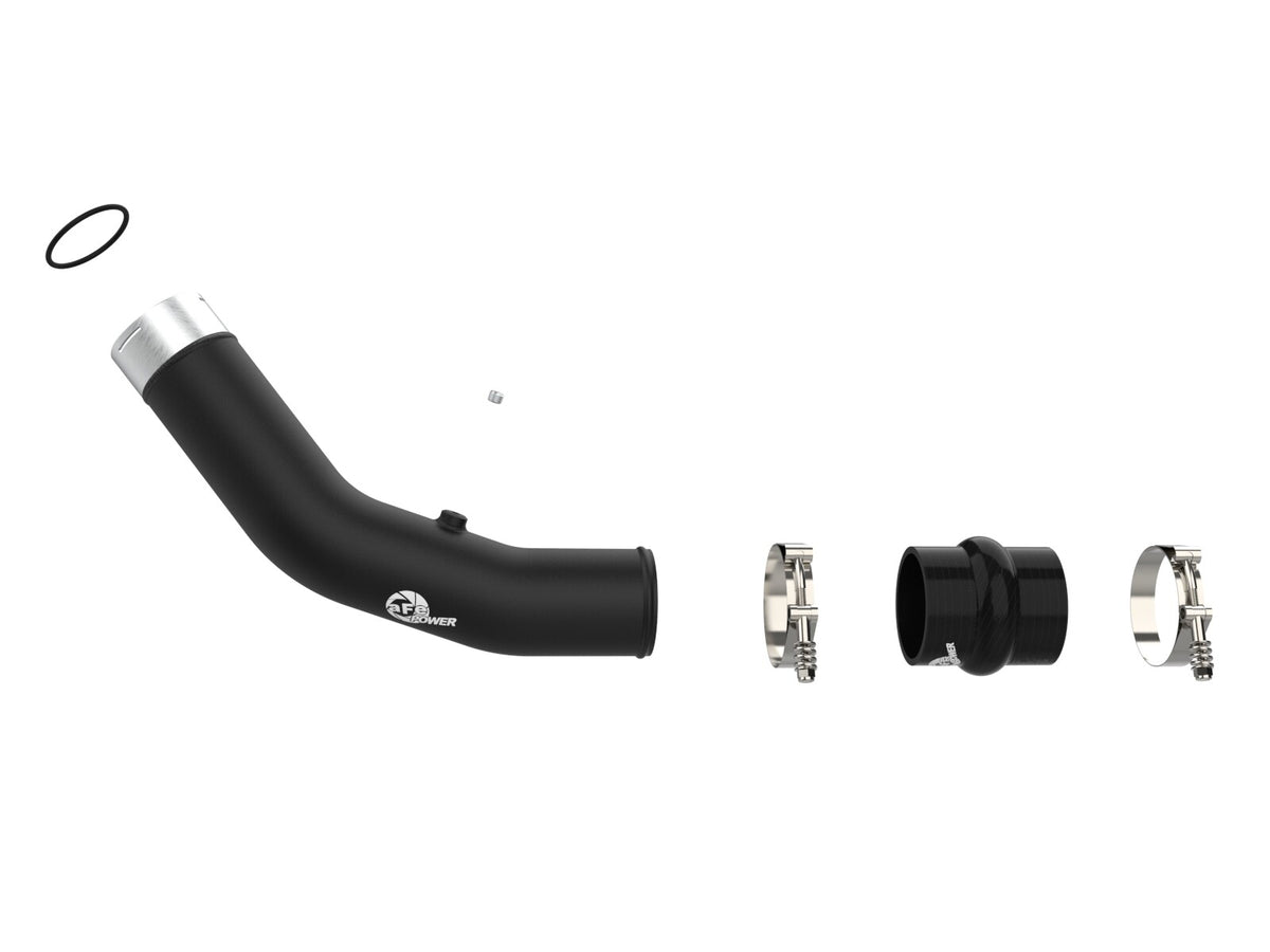 BladeRunner 3 Inch Aluminum Hot Charge Pipe Red Ford Diesel Trucks 23-26 V8-6.7L (td) aFe Power