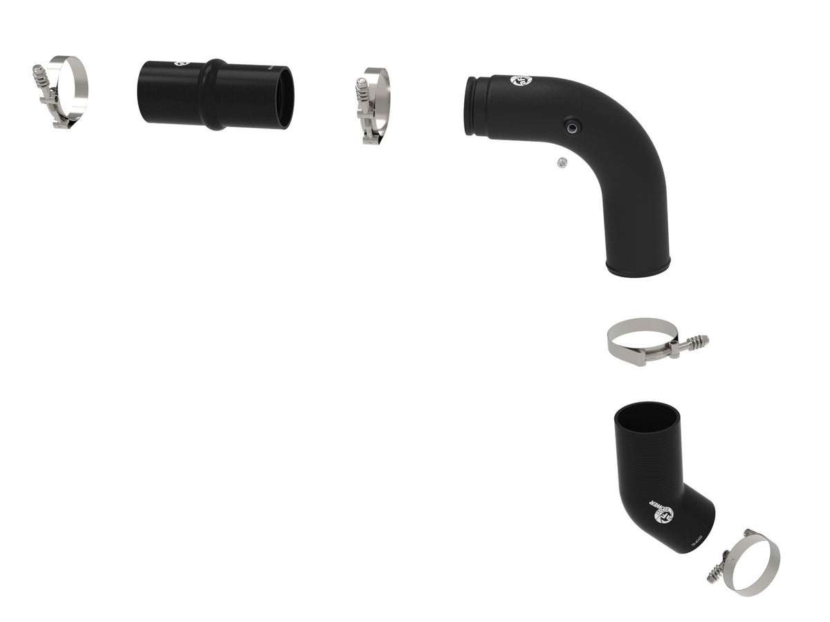 BladeRunner 2-1/2 Inch to 3 Inch Aluminum Hot-Side Charge Pipe Black Ram Diesel Trucks 25-26 L6-6.7L (td) aFe Power