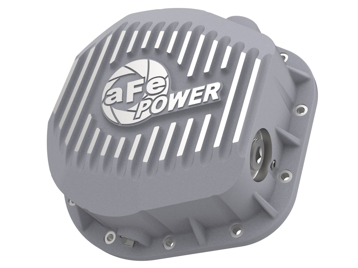 Street Series Rear Differential Cover Raw w/ Machined Fins Ford F-250/F-350/Excursion 86-26 V8 (td) (10.25/10.50-12) aFe Power