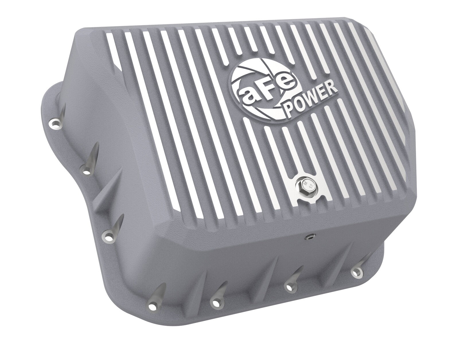 Street Series Transmission Pan Raw w/ Machined Fins Dodge Diesel Trucks 94-07 L6-5.9L (td) aFe Power