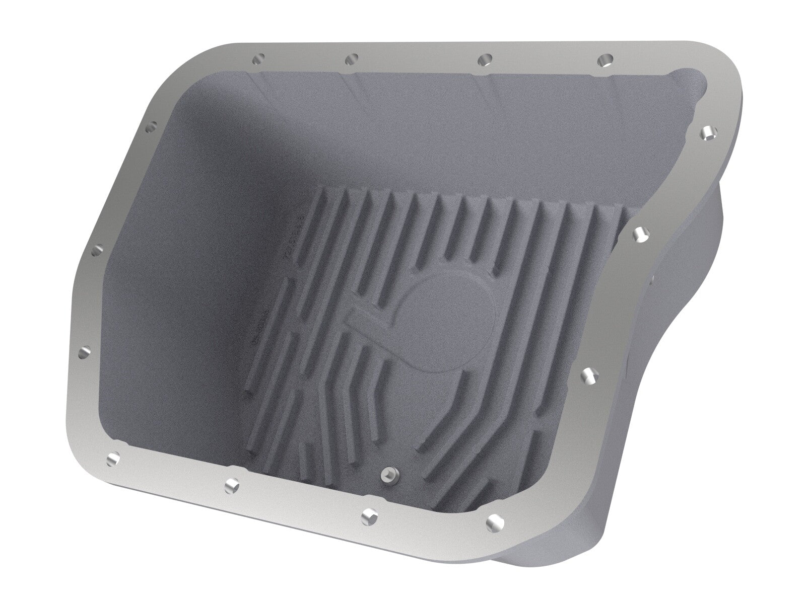 Street Series Transmission Pan Raw w/ Machined Fins Dodge Diesel Trucks 94-07 L6-5.9L (td) aFe Power