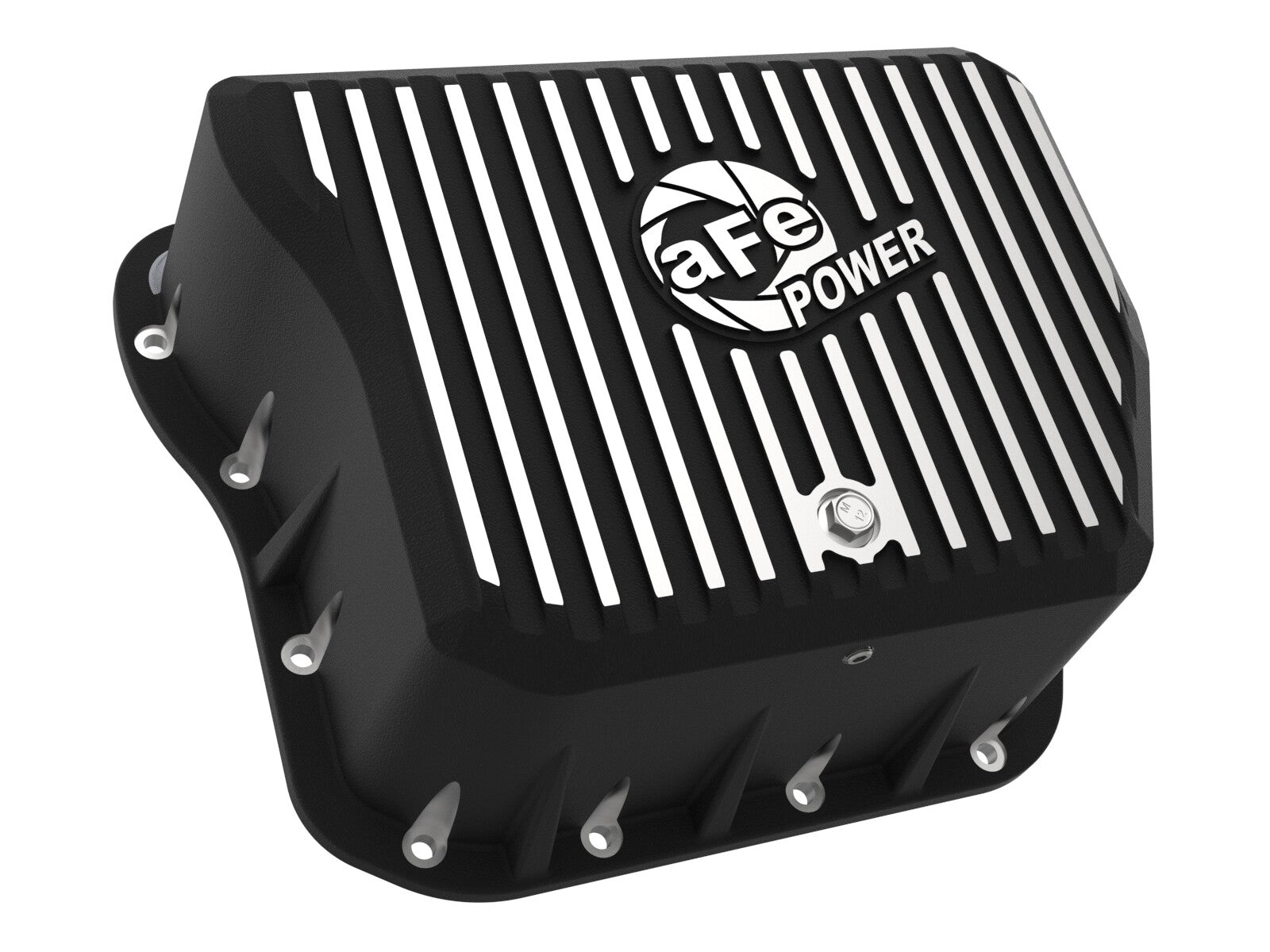 Pro Series Transmission Pan Black w/ Machined Fins Dodge Diesel Trucks 94-07 L6-5.9L (td) aFe Power