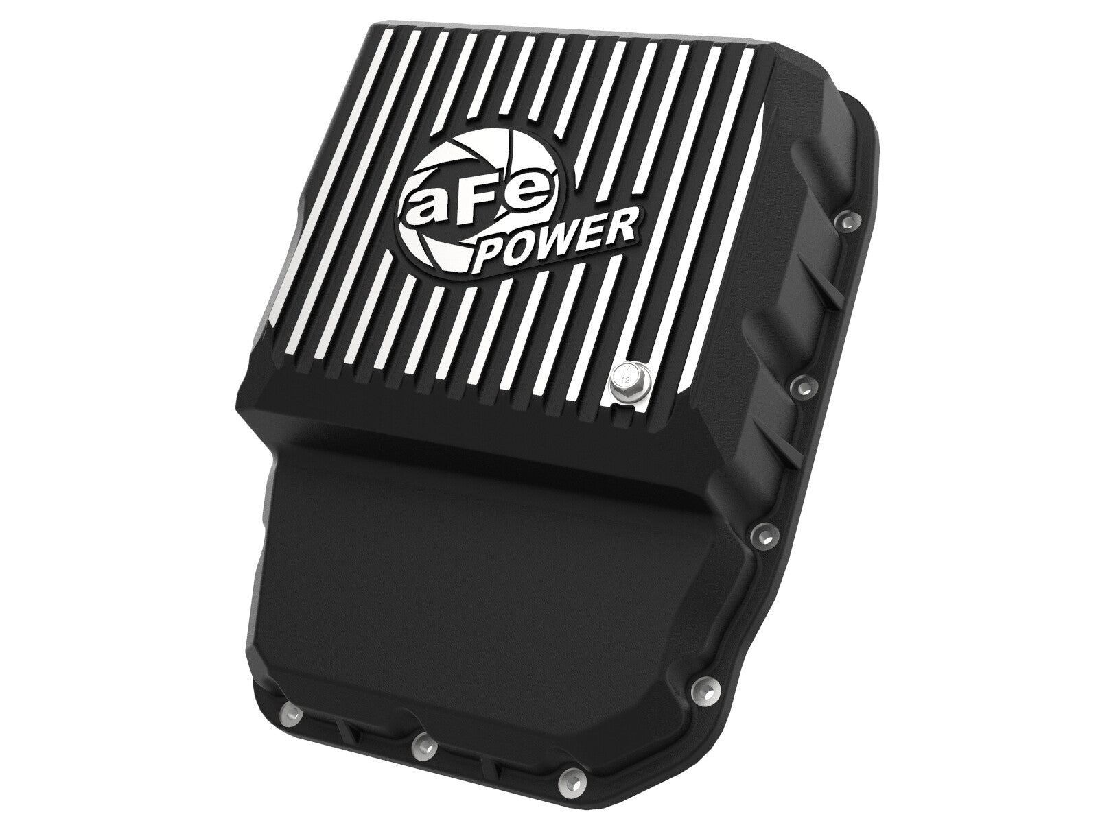 Pro Series Transmission Pan Black w/ Machined Fins Dodge Diesel Trucks 07.5-12 L6-6.7L (td) aFe Power