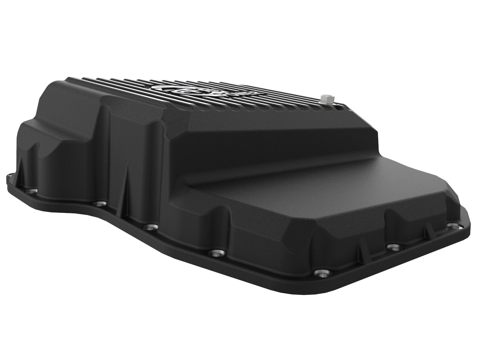 Pro Series Transmission Pan Black w/ Machined Fins Dodge Diesel Trucks 07.5-12 L6-6.7L (td) aFe Power