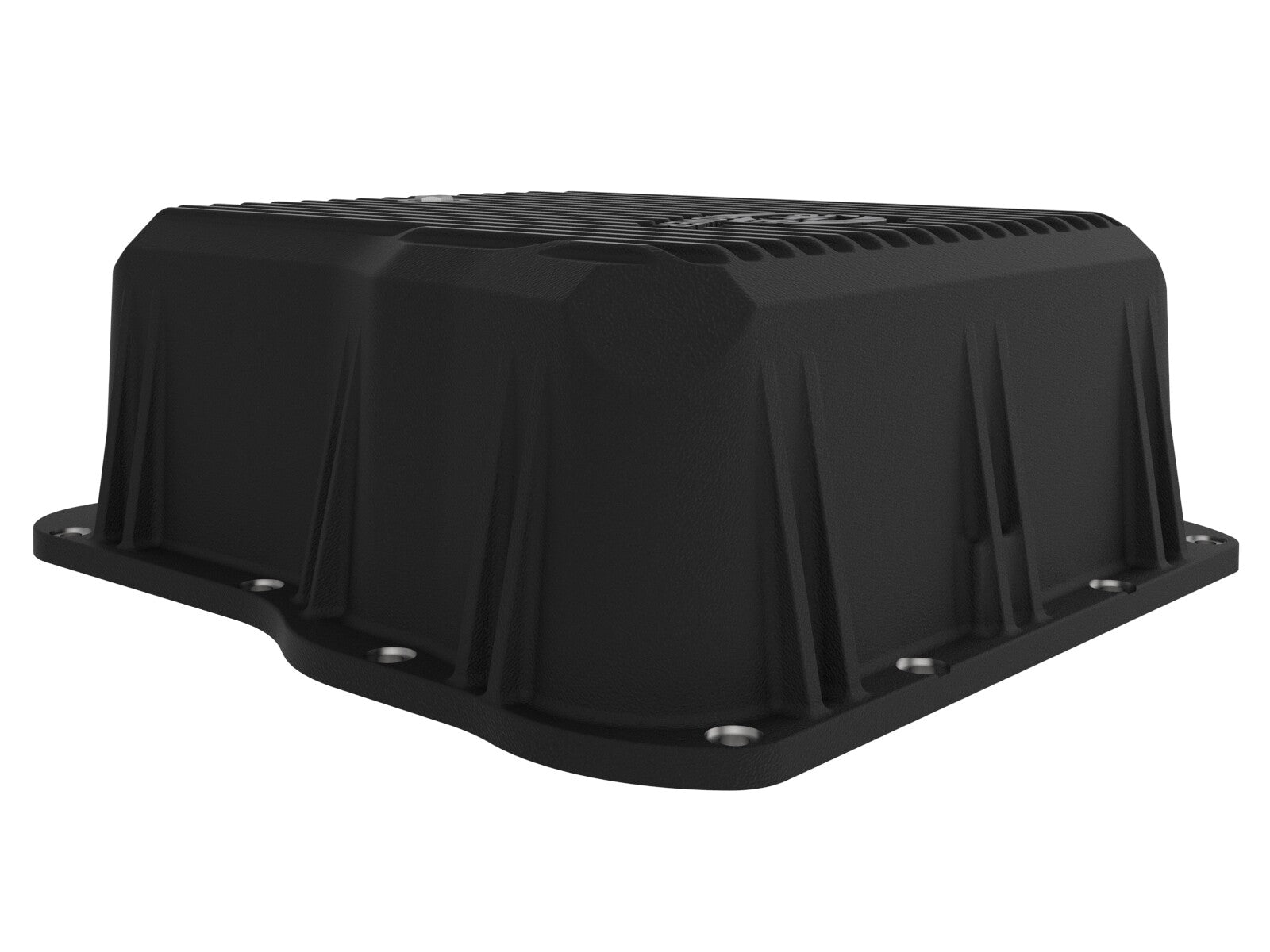 Pro Series Transmission Pan Black w/ Machined Fins GM Diesel Trucks 01-19 V8-6.6L (td) LB7/Lly/Lbz/Lmm/Lml/L5P aFe Power