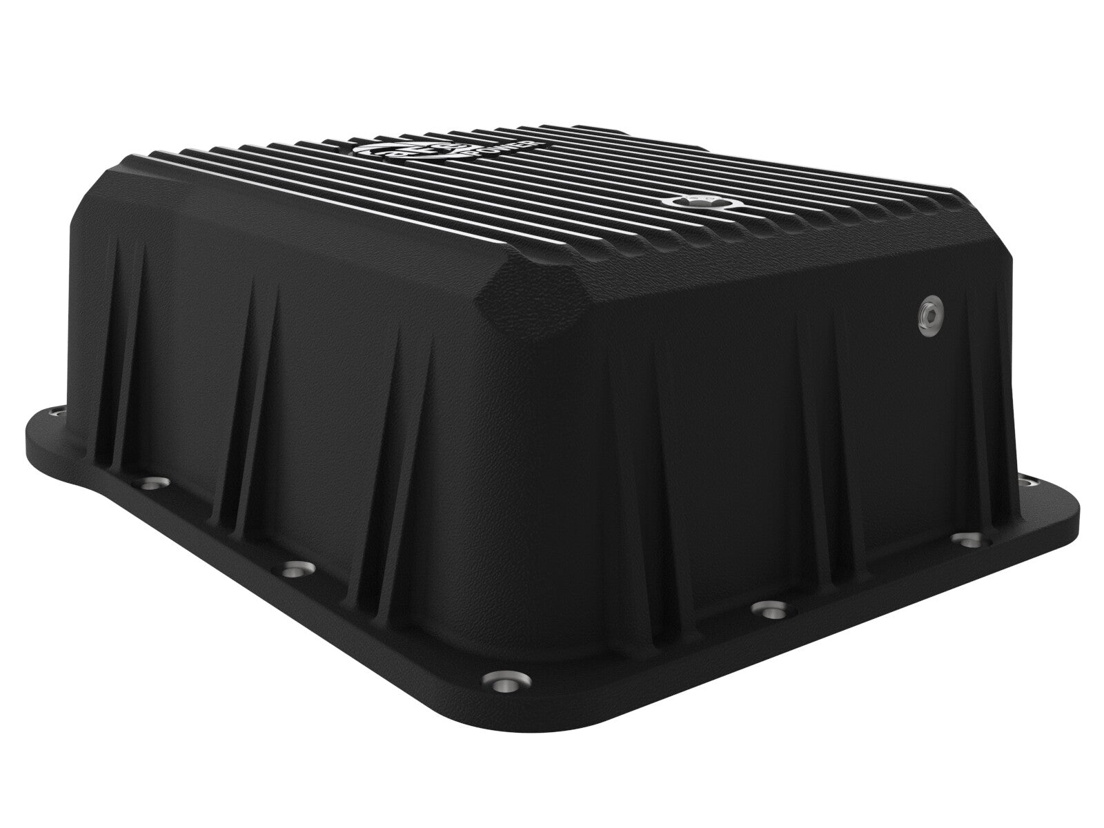 Pro Series Transmission Pan Black w/ Machined Fins GM Diesel Trucks 01-19 V8-6.6L (td) LB7/Lly/Lbz/Lmm/Lml/L5P aFe Power