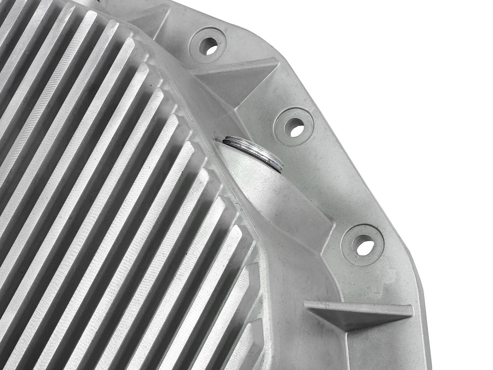 Street Series Rear Differential Cover Raw w/ Machined Fins Dodge Diesel Trucks 03-05 L6-5.9L (td) aFe Power