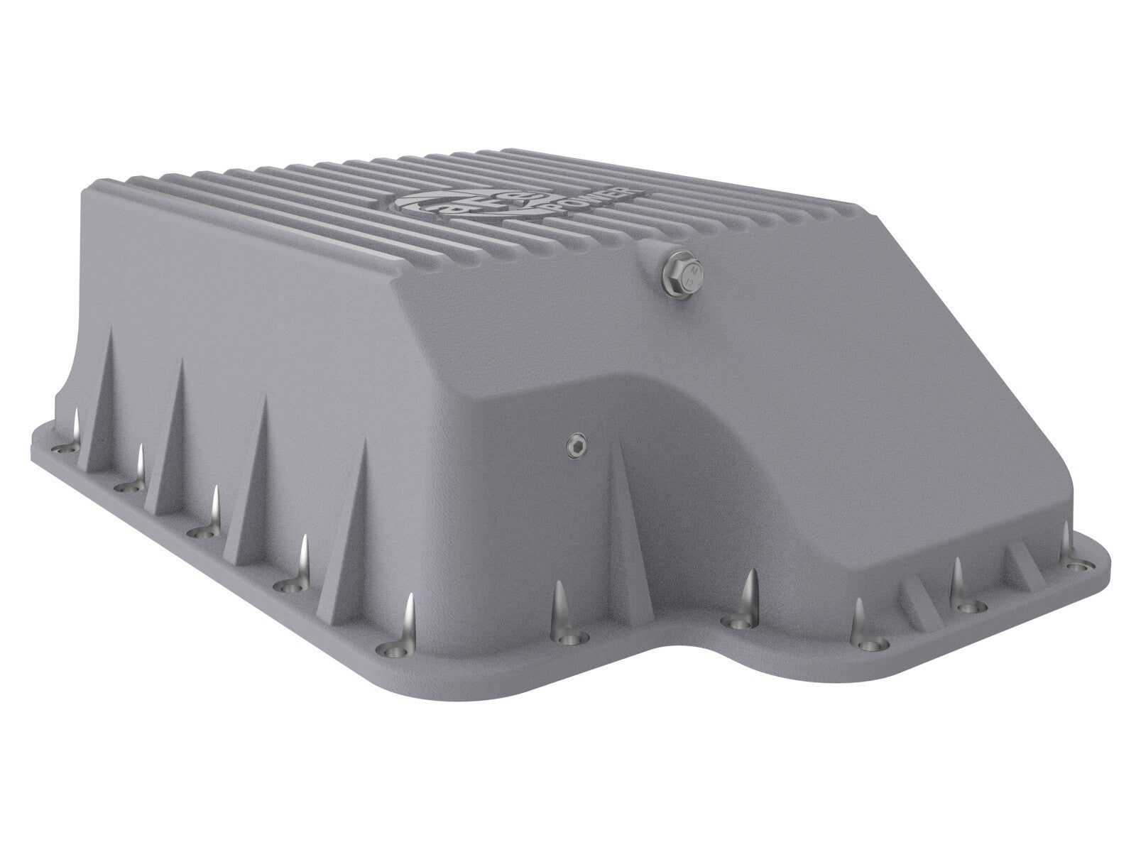 Street Series Transmission Pan Black w/ Machined Fins Ford Diesel Trucks 94-10 V8-7.3L/6.0L/6.4L (td) aFe Power