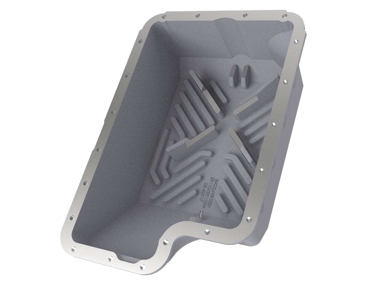 Street Series Transmission Pan Black w/ Machined Fins Ford Diesel Trucks 94-10 V8-7.3L/6.0L/6.4L (td) aFe Power
