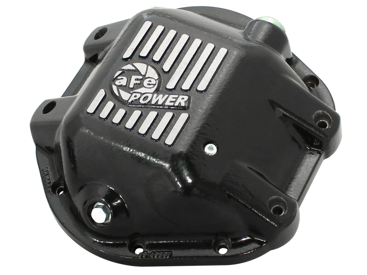 Pro Series Rear Differential Cover Black w/ Machined Fins Jeep Wrangler (TJ/JK) 97-18 Dana 44 aFe Power