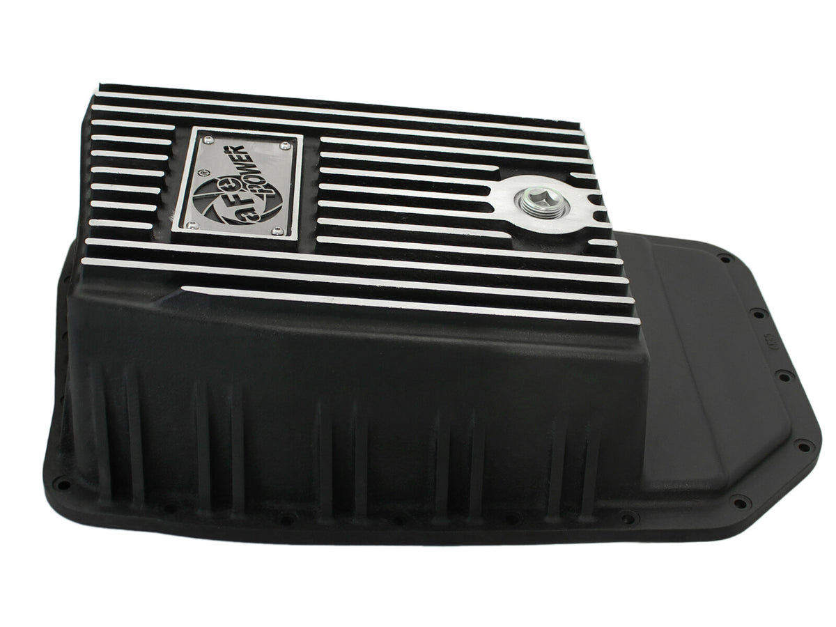 Pro Series Transmission Pan Black w/ Machined Fins Ford F-150 Trucks 09-20 (6R80 Transmission) aFe Power