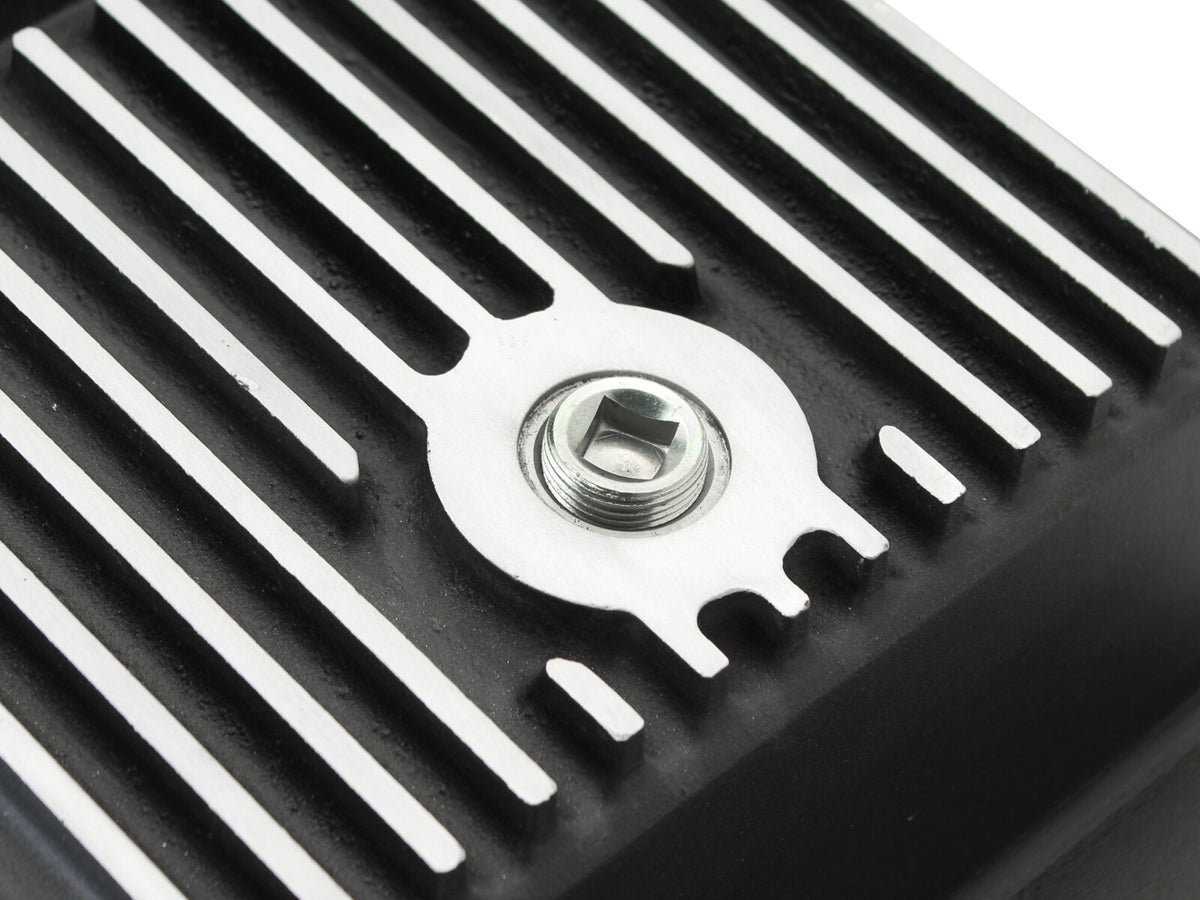 Pro Series Transmission Pan Black w/ Machined Fins Ford F-150 Trucks 09-20 (6R80 Transmission) aFe Power