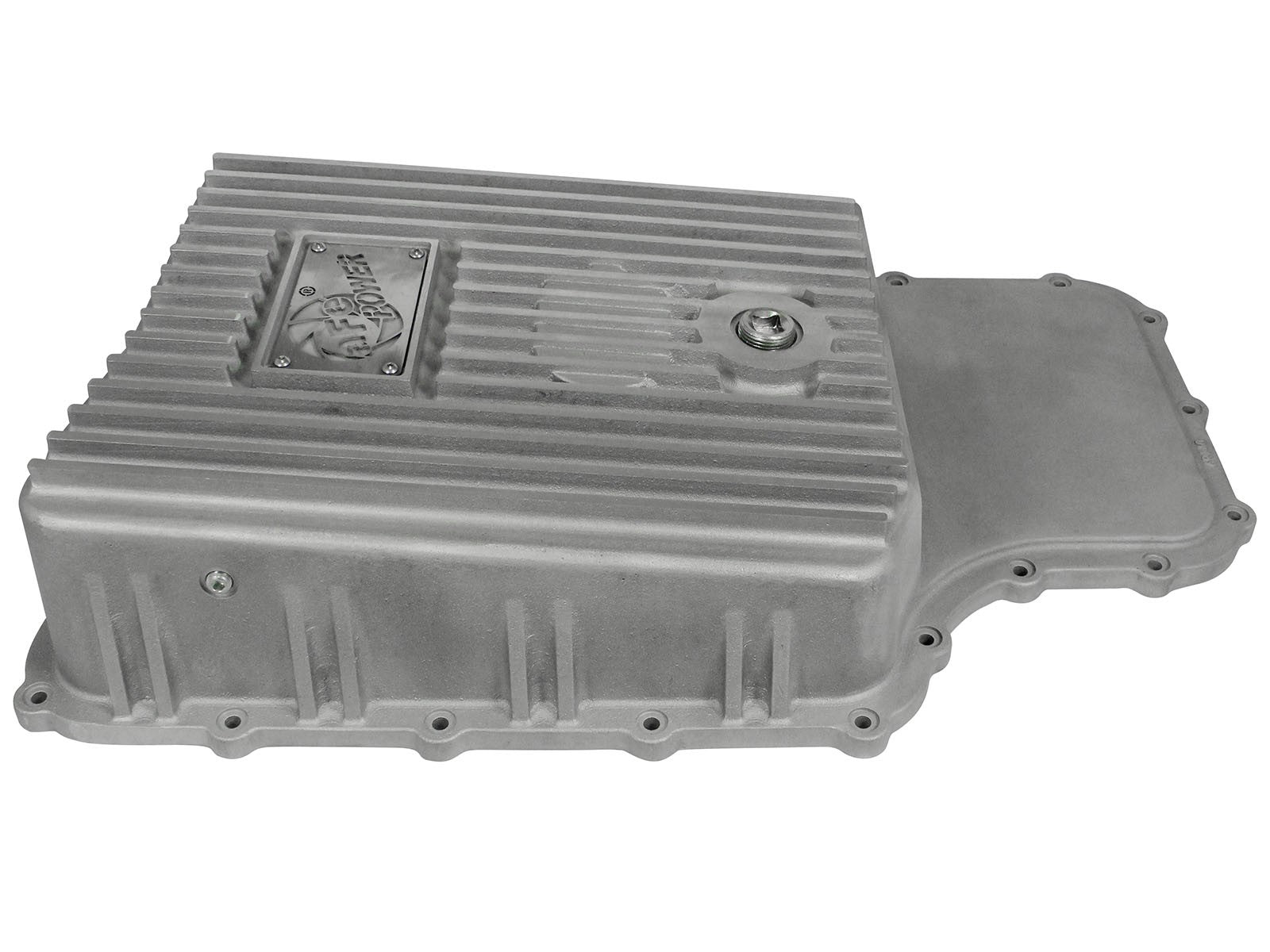 Street Series Transmission Pan Raw w/ Machined Fins Ford Super Duty Trucks 11-21 (6R140 Transmission) aFe Power