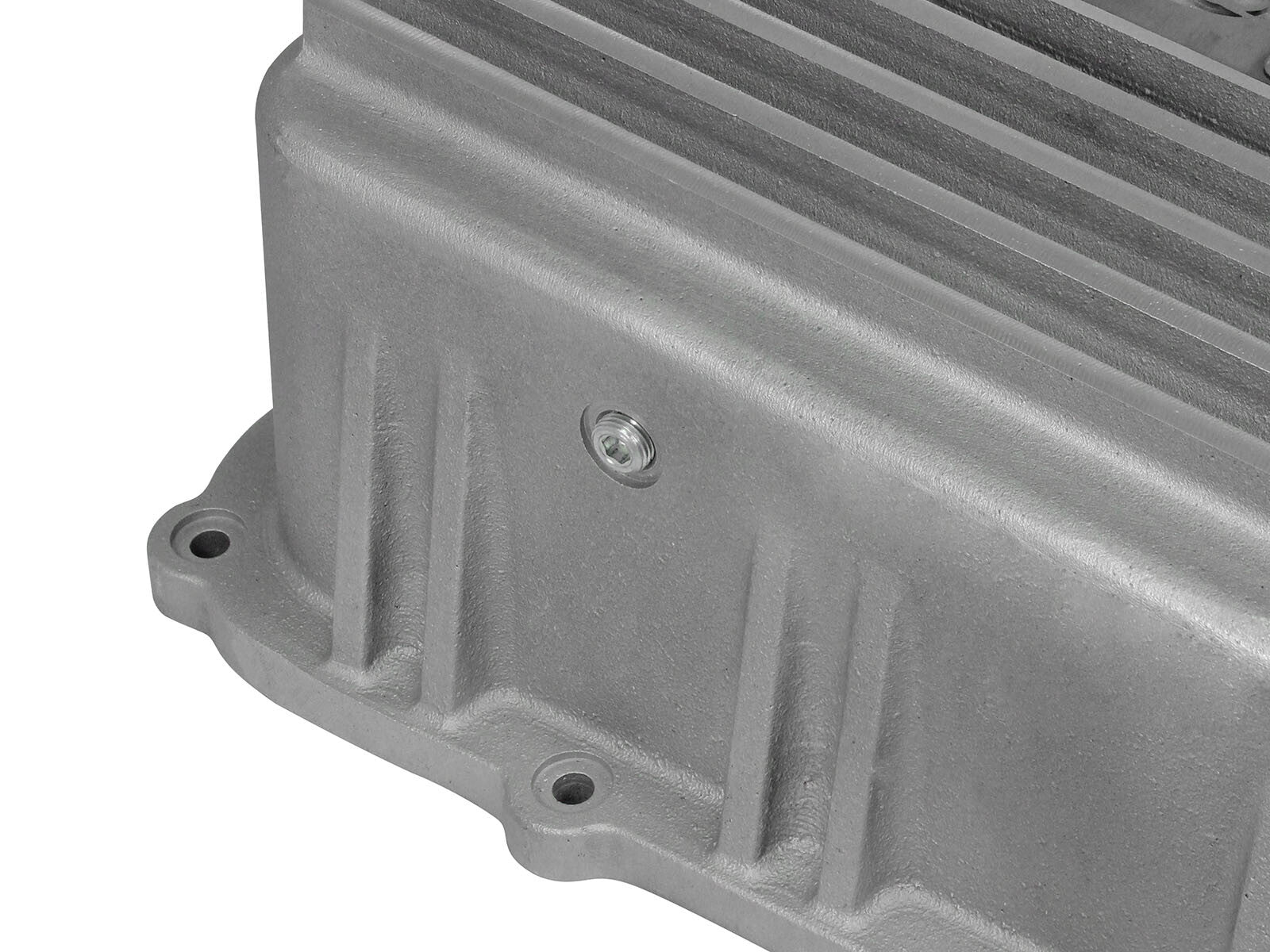 Street Series Transmission Pan Raw w/ Machined Fins Ford Super Duty Trucks 11-21 (6R140 Transmission) aFe Power