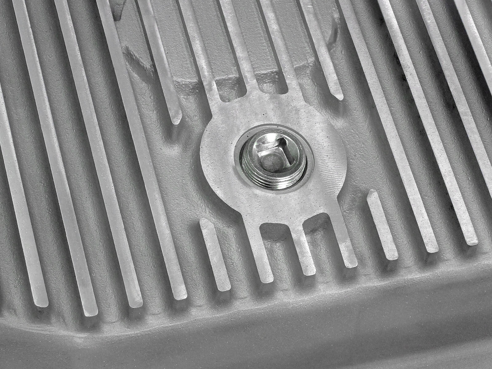 Street Series Transmission Pan Raw w/ Machined Fins Ford Super Duty Trucks 11-21 (6R140 Transmission) aFe Power