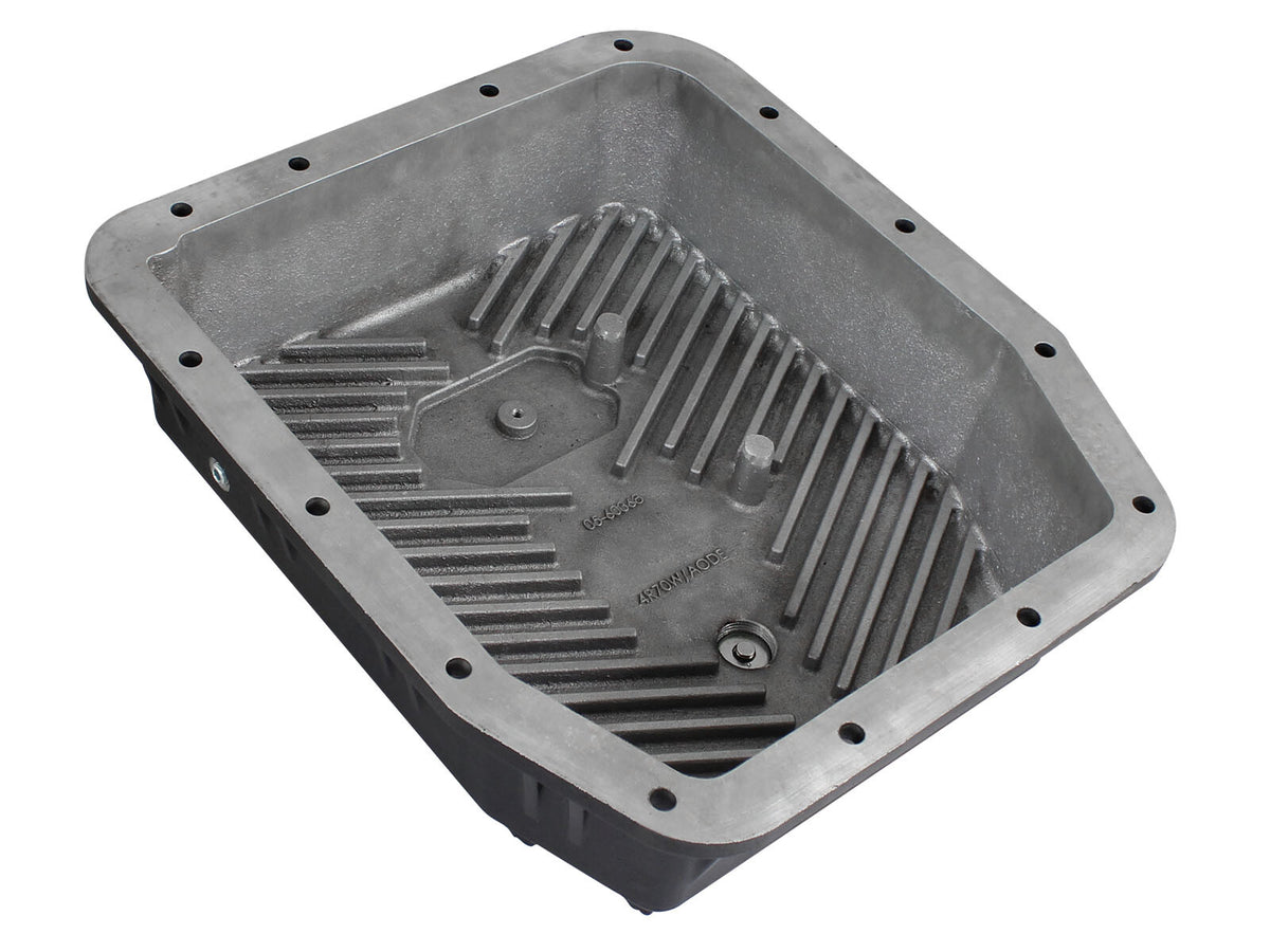 Pro Series Transmission Pan Black w/ Machined Fins Ford Trucks 93-08 aFe Power
