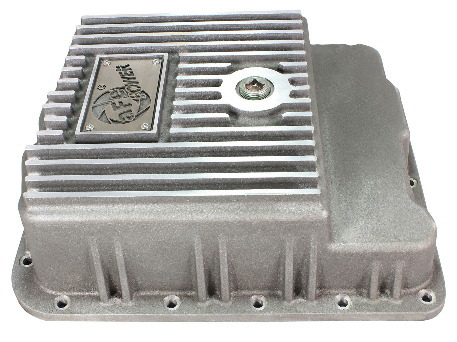 Street Series Transmission Pan Raw w/ Machined Fins GM Trucks 99-16 aFe Power