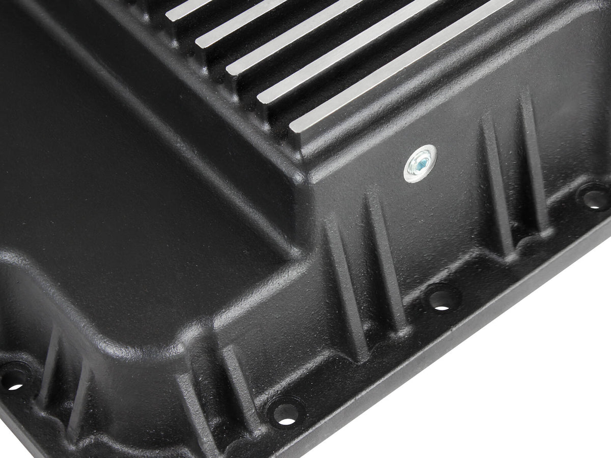 Pro Series Transmission Pan Black w/ Machined Fins GM Trucks 99-16 aFe Power