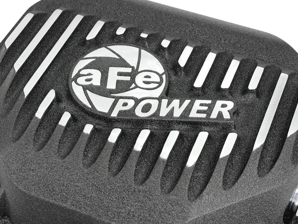 Pro Series Rear Differential Cover Black w/ Machined Fins Dodge 1500 94-18/ Ram EcoDiesel 14-22 (Corporate 9.25-12) aFe Power