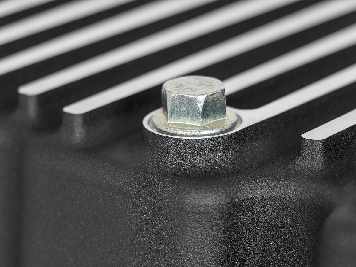 Pro Series Engine Oil Pan Black w/ Machined Fins Ford Diesel Trucks 11-26 V8-6.7L (td) aFe Power
