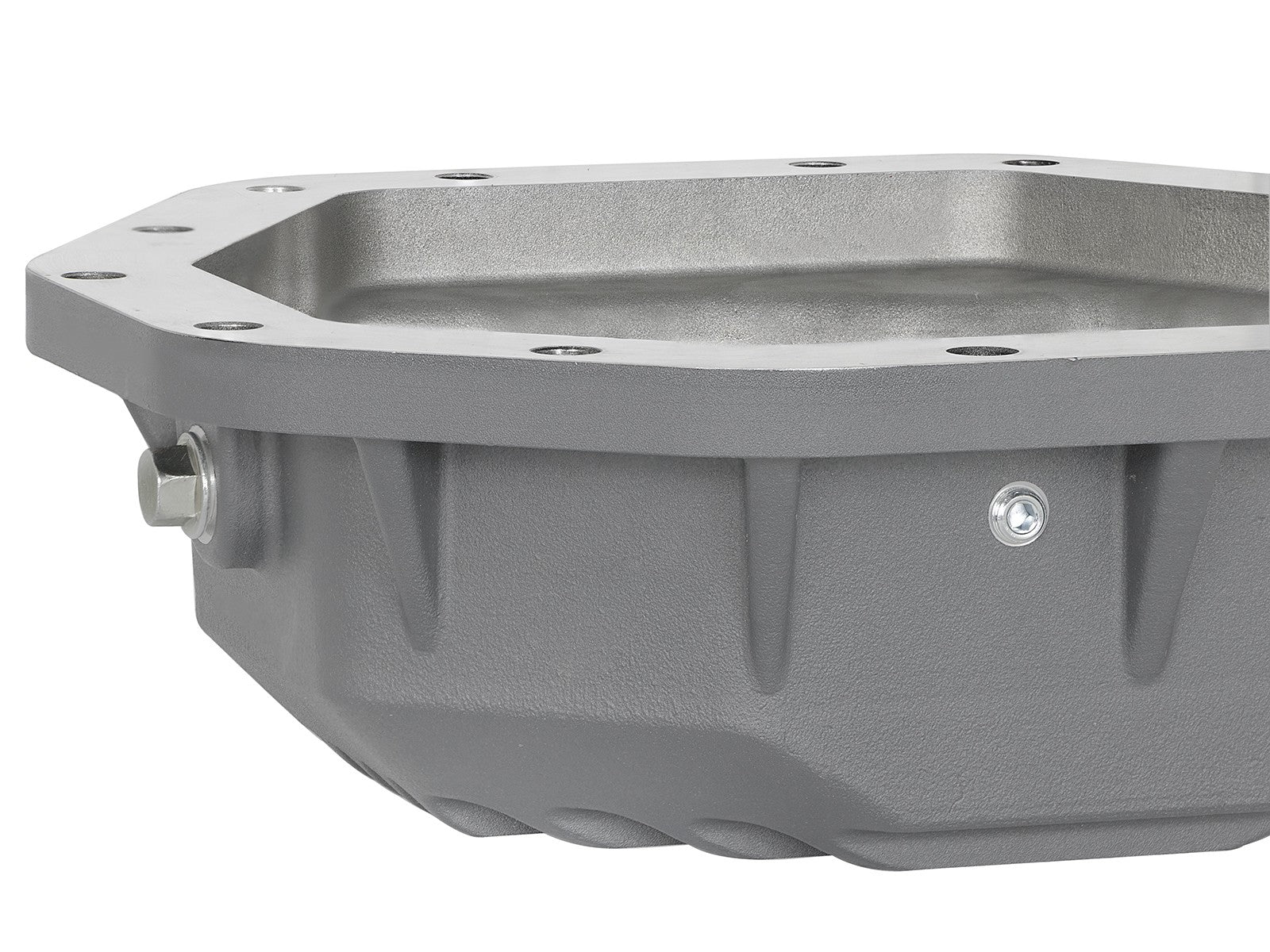Street Series Rear Differential Cover Raw w/ Machined Fins Ford Diesel Trucks 17-23 V8-6.7L (td) (Dana M275-14) aFe Power