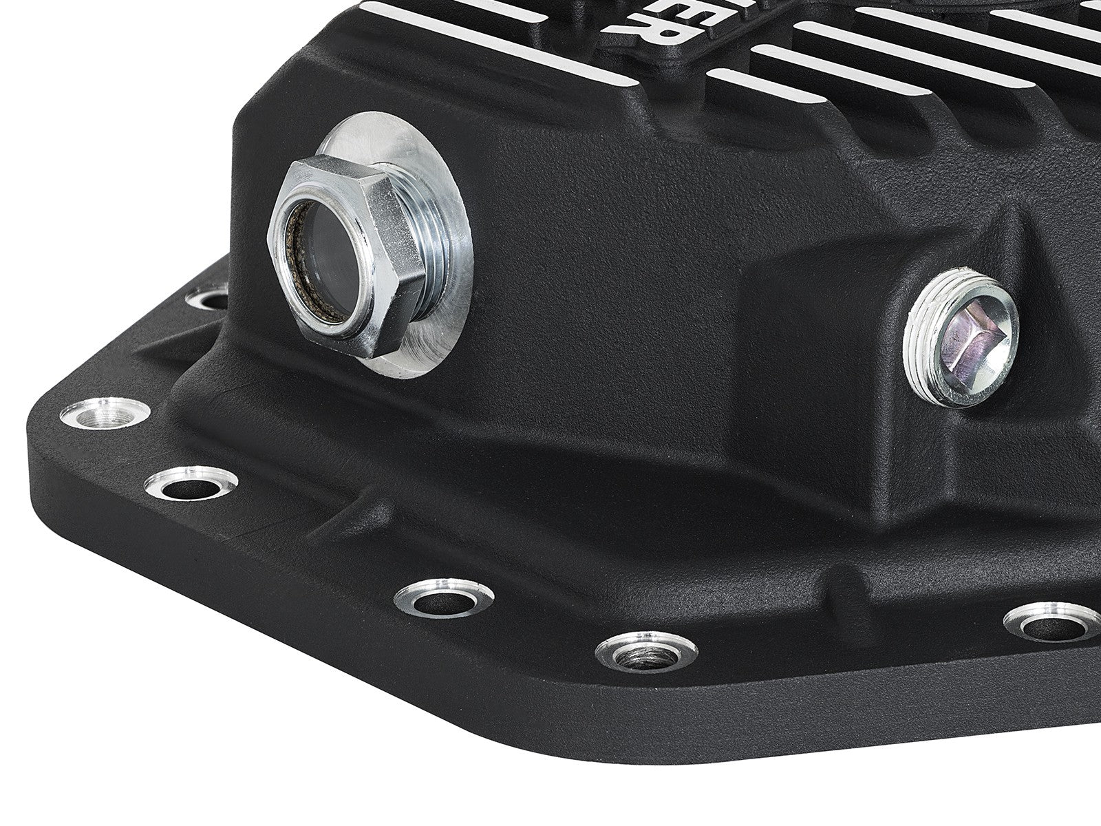 Pro Series Rear Differential Cover Black w/ Machined Fins Ford Diesel Trucks 17-23 V8-6.7L (td) (Dana M275-14) aFe Power
