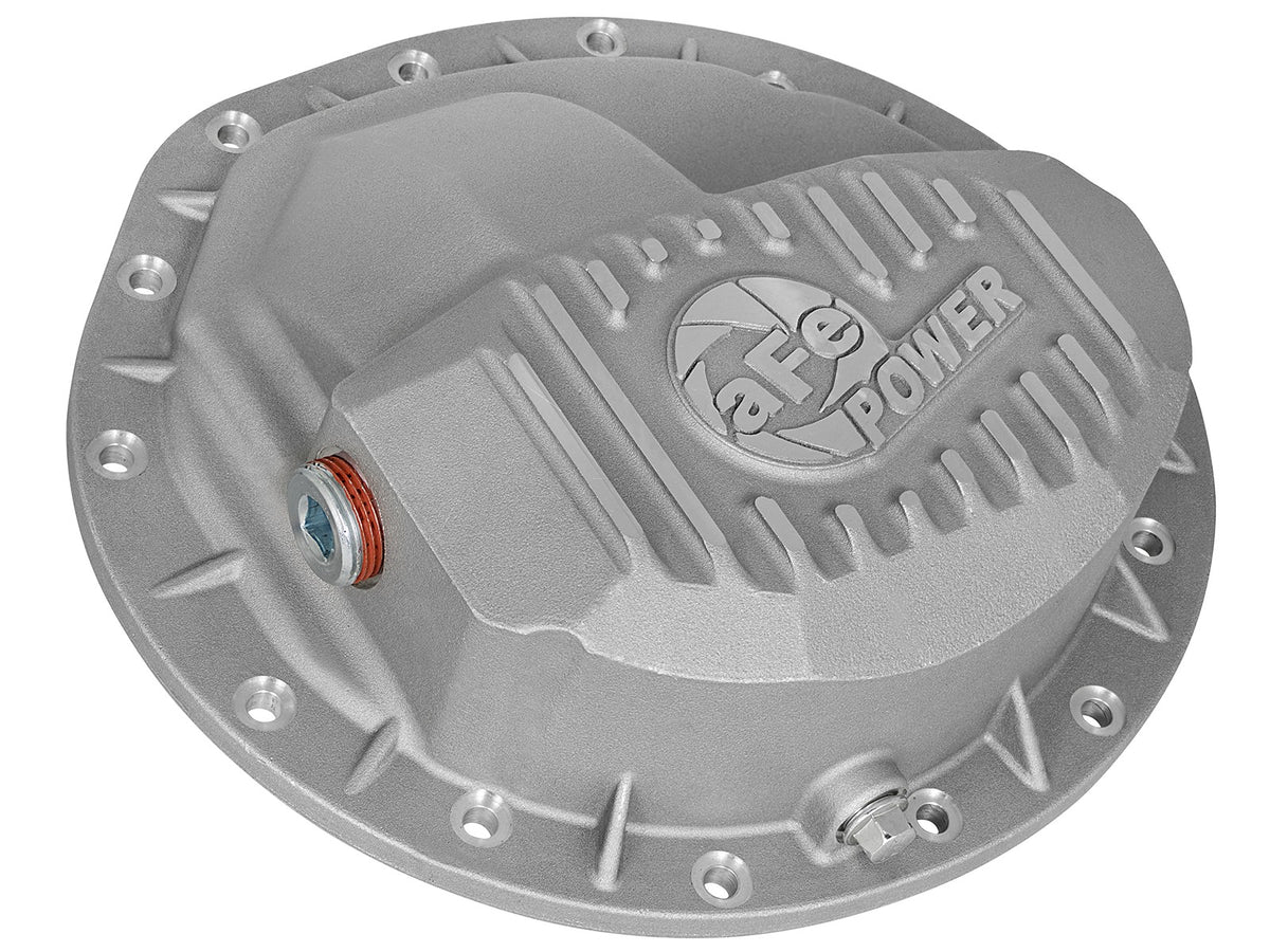 Street Series Rear Differential Cover Raw w/ Machined Fins Nissan Titan Xd 16-19 V8-5.0L (td) (Aam 9.5-14) aFe Power
