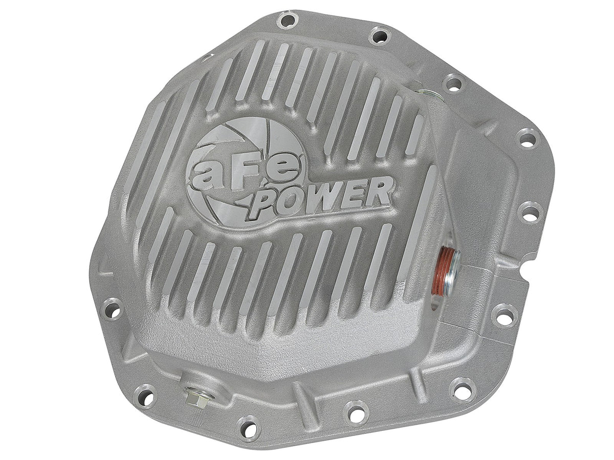Street Series Rear Differential Cover Raw w/ Machined Fins Ford Diesel Trucks 17-23 V8-6.7L (td) (Dana M300-14) aFe Power