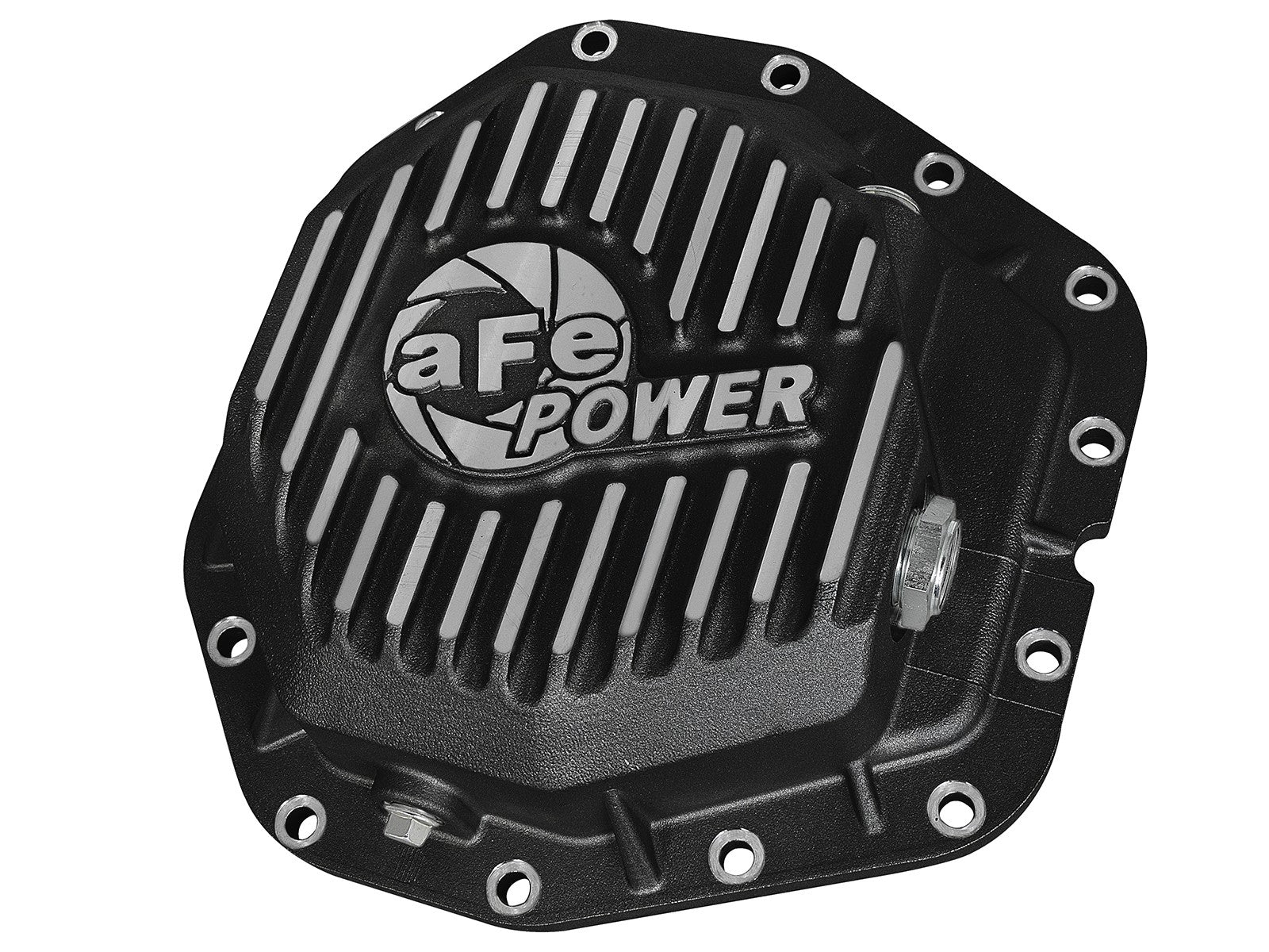 Pro Series Rear Differential Cover Black w/ Machined Fins Ford Diesel Trucks 17-23 V8-6.7L (td) (Dana M300-14) aFe Power