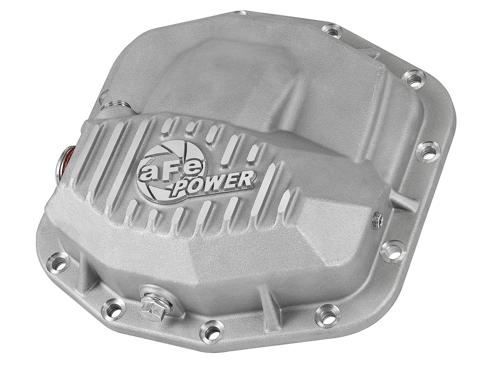 Street Series Front Differential Cover Raw Finish w/ Machined Fins Jeep Wrangler (Jl) 18-23/ Gladiator (Jt) 20-23 (Dana M210) aFe Power