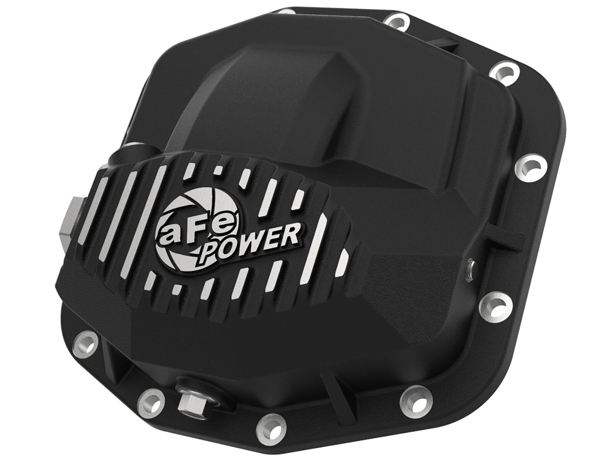 Pro Series Front Differential Cover Black Finish w/ Machined Fins Jeep Wrangler (Jl) 18-23/ Gladiator (Jt) 20-23 (Dana M210) aFe Power