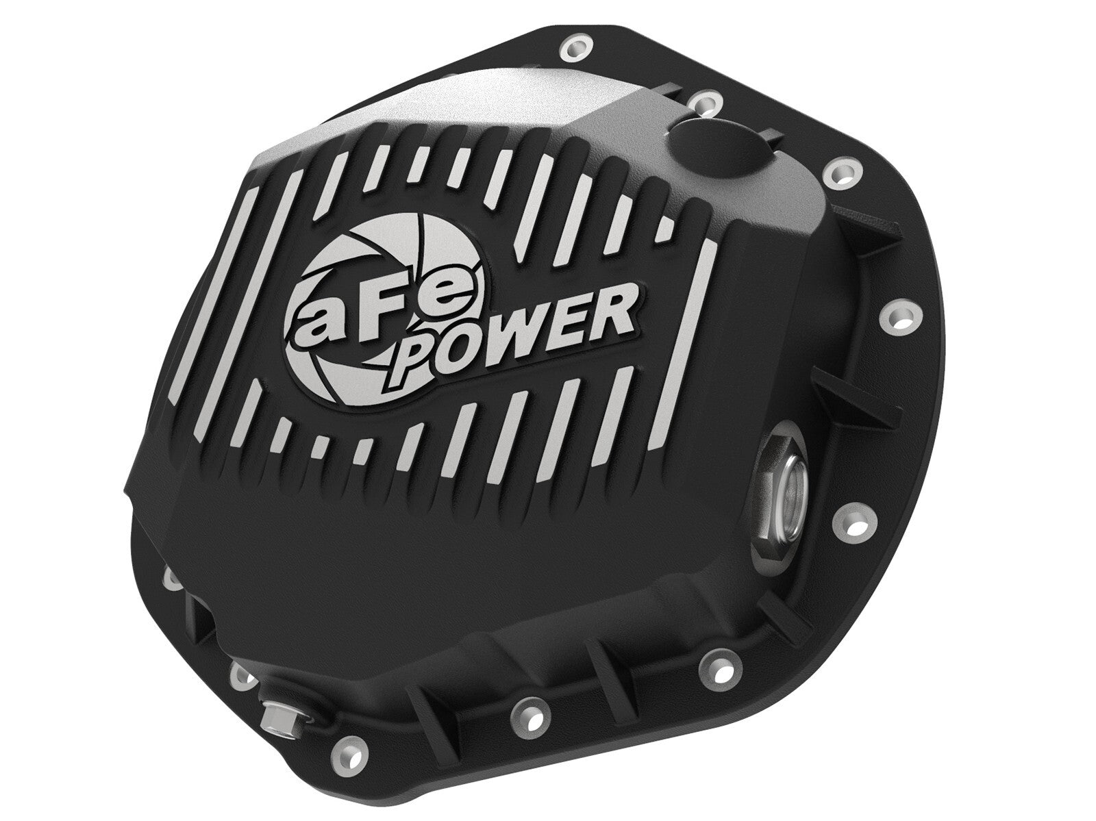 Pro Series Rear Differential Cover Black w/ Machined Fins GM Diesel Trucks 01-19 V8-6.6L (td) LB7/Lly/Lbz/Lmm/Lml/L5P aFe Power