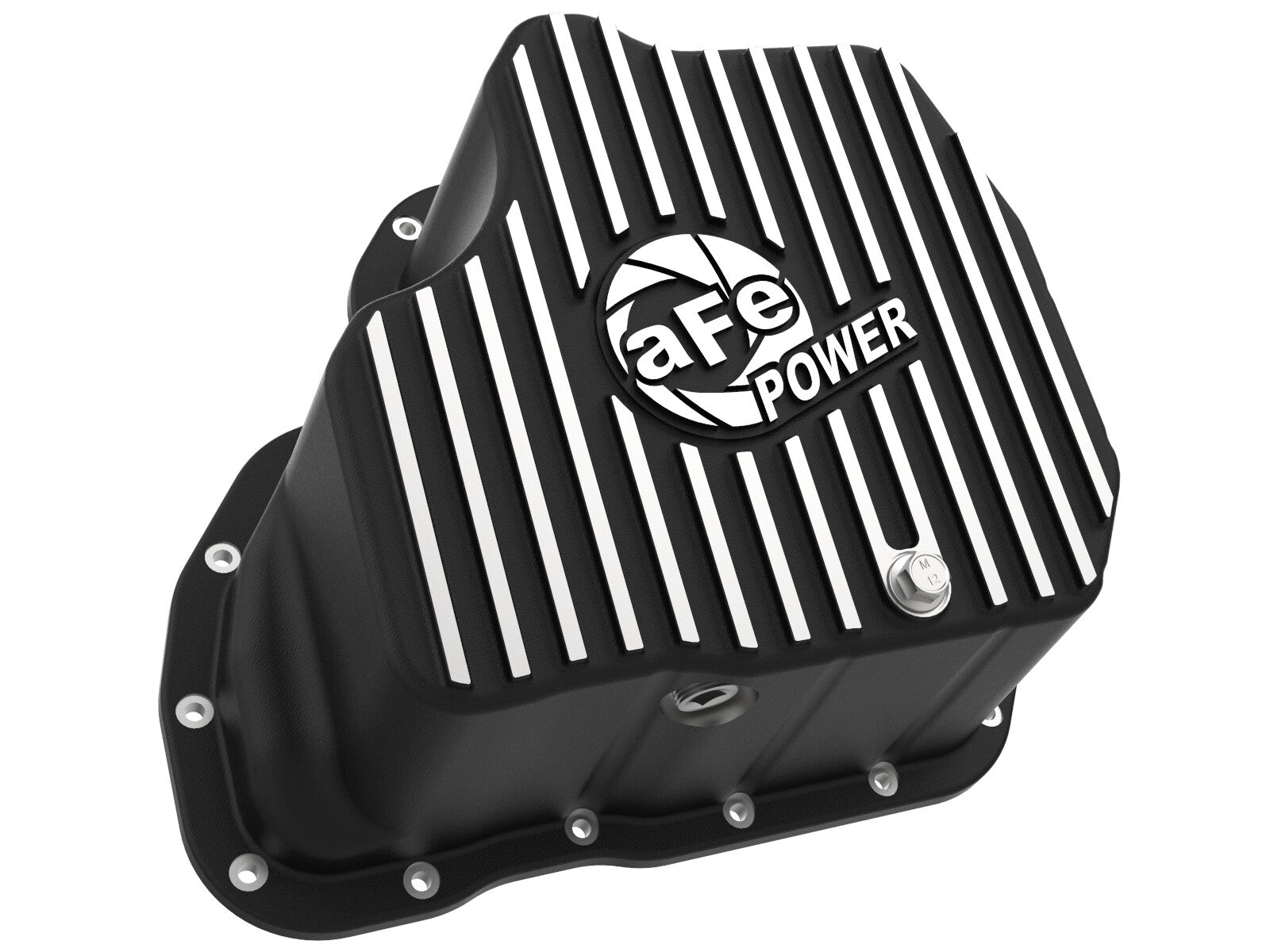 Pro Series Engine Oil Pan Black w/ Machined Fins GM Diesel Trucks 01-10 V8-6.6L (td) LB7/Lly/Lbz/Lmm 11 aFe Power