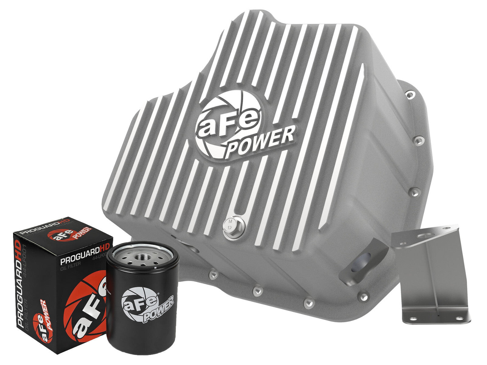 Street Series Engine Oil Pan Raw w/ Machined Fins GM Diesel Trucks 11-16 V8-6.6L (td) Lml aFe Power
