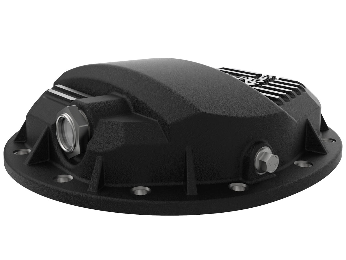 Pro Series Rear Differential Cover Black w/ Machined Fins GM Gas Trucks/SUVs 19-26 (Gmch 9.5) aFe Power