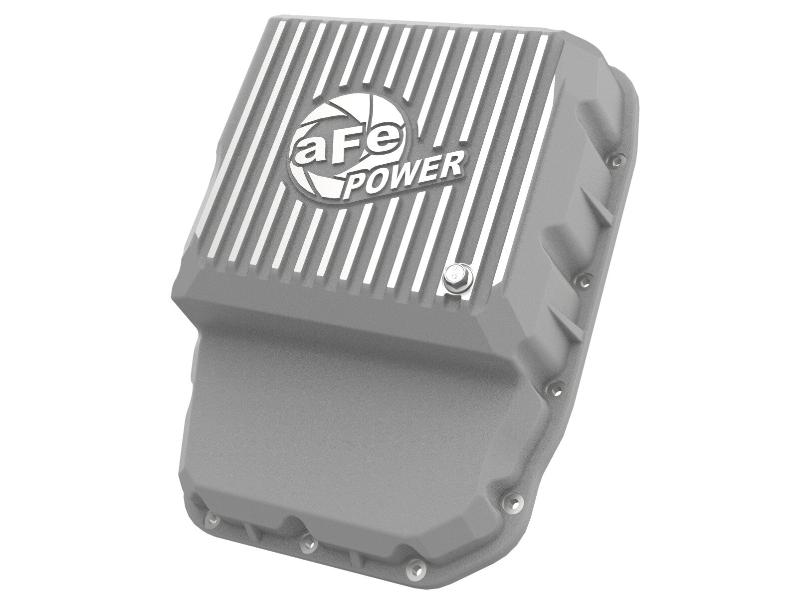 Street Series Transmission Pan Raw w/ Machined Fins Dodge Diesel Trucks 13-23 (68RFE) aFe Power