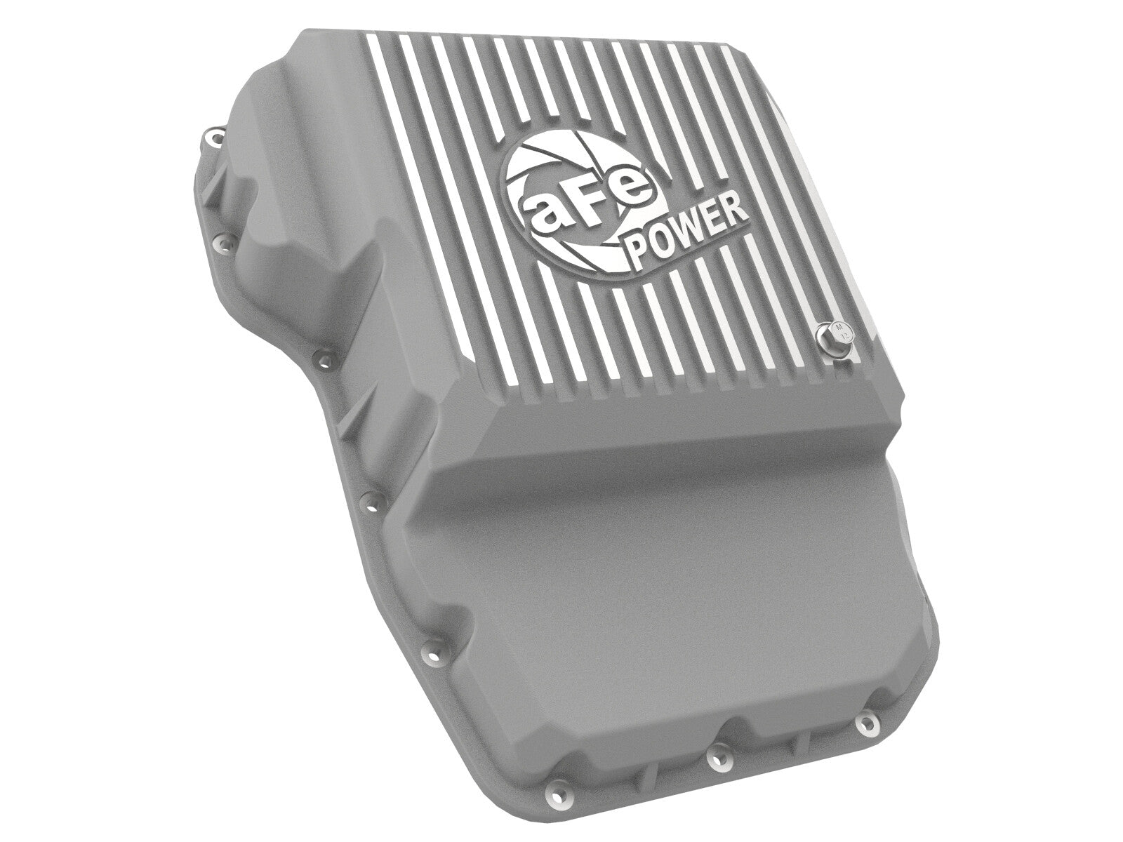 Street Series Transmission Pan Raw w/ Machined Fins Dodge Diesel Trucks 13-23 (68RFE) aFe Power