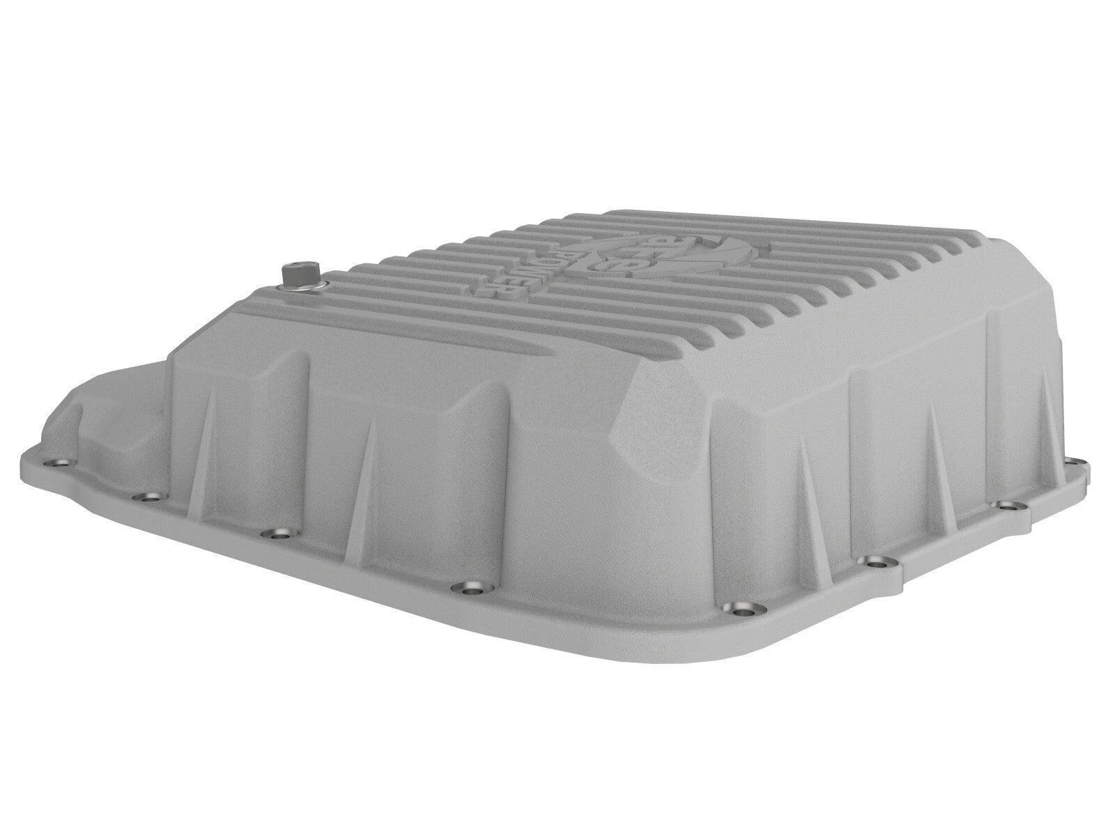 Street Series Transmission Pan Raw w/ Machined Fins Dodge Diesel Trucks 13-23 (68RFE) aFe Power