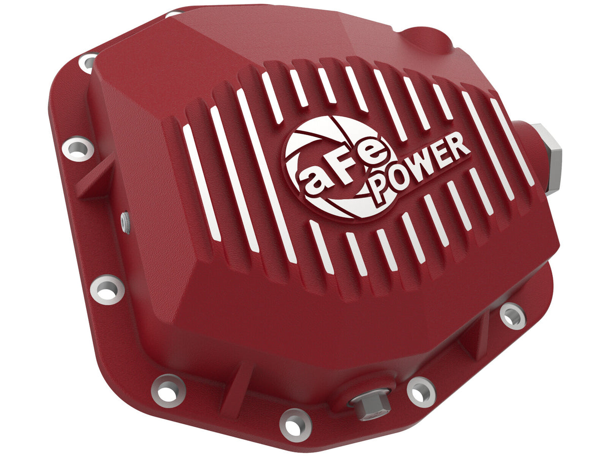 Pro Series Dana M220 Rear Differential Cover Red w/ Machined Fins Jeep Gladiator (Jt) 20-23 (Dana M220) aFe Power