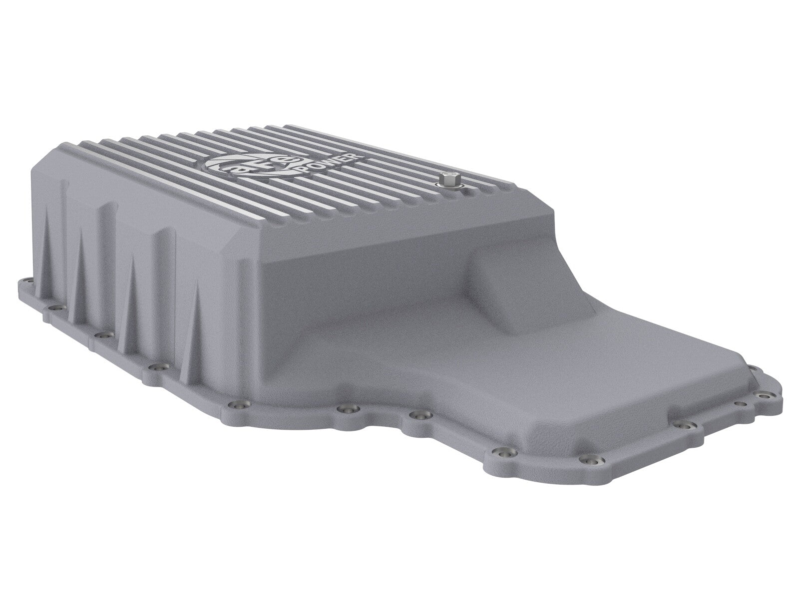 Street Series Transmission Pan Raw w/ Machined Fins Ford Trucks 20-22 (10R140 Transmission) aFe Power