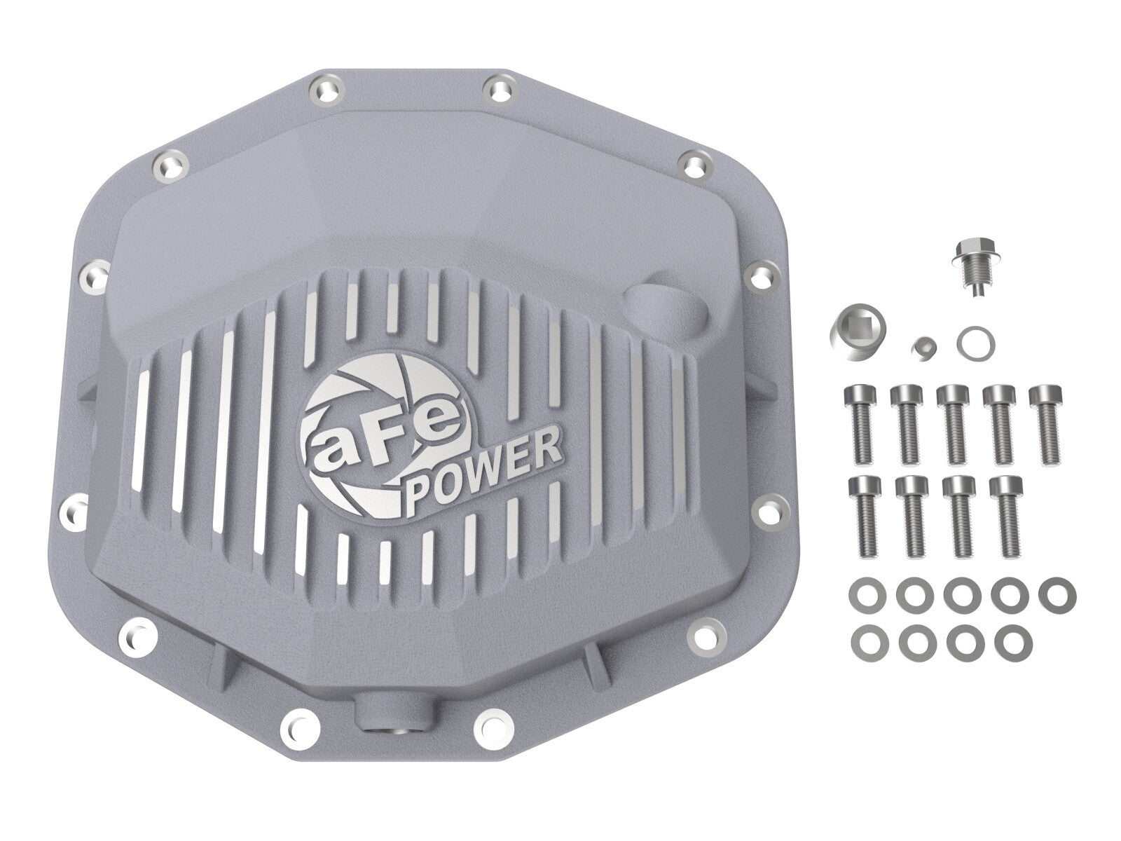Street Series Rear Differential Cover Raw w/ Machined Fins Ram 1500 Trx 21-24/1500 Rho 25-26 aFe Power