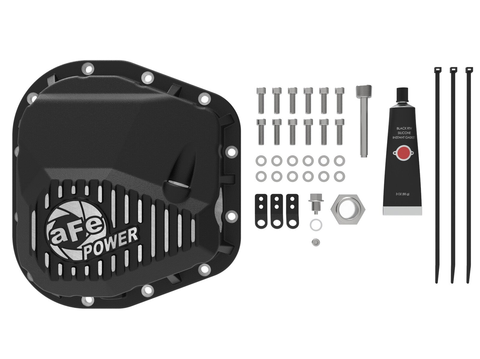 Pro Series 9.75 Rear Differential Cover Black w/ Machined Fins Ford F-150/Raptor 97-23 (9.75-12) aFe Power